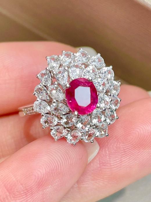 1ct刻面红宝石戒指 商品图0