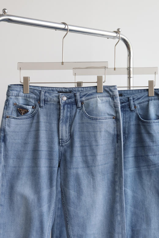 P.R.D 夏季薄款 宽松直筒浅色微弹牛仔裤 NZK240 商品图4