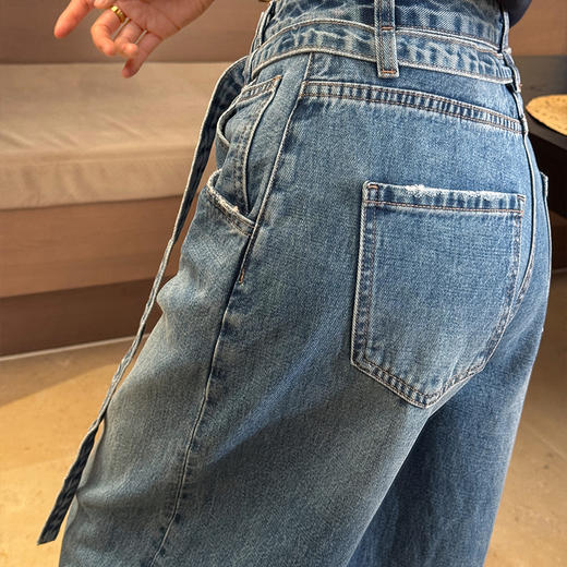 【不换不退】良木礼八分牛仔裤（98198） 商品图3