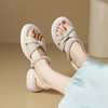 【预售5天】夏新款羊皮露趾厚底拖鞋串珠配裙子中跟时尚两穿凉鞋女MLJ&991 商品缩略图0