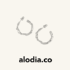 【蔡文静于文文同款】alodia.co 品牌直发 熔岩耳环 复古肌理感大圈hoop百搭量感存在感 商品缩略图1