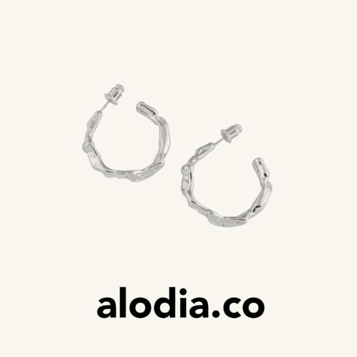 【蔡文静于文文同款】alodia.co 品牌直发 熔岩耳环 复古肌理感大圈hoop百搭量感存在感 商品图1