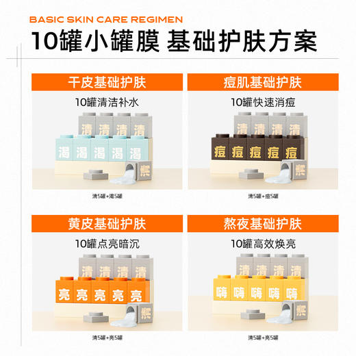 C咖清净洁肤白泥精华面膜（第三代）7g*10罐装（7g×10罐 送玻色因喷雾80ml*1） 商品图3