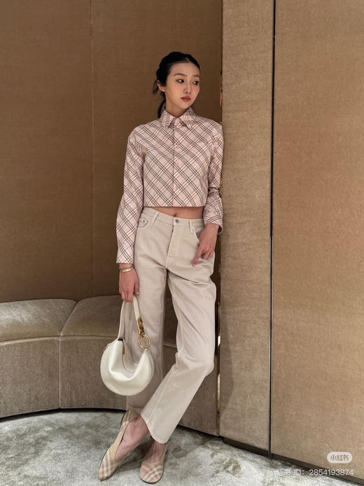 57-1 独家圆正 BBR 粉格子衬衫 我穿短款8码 商品图1