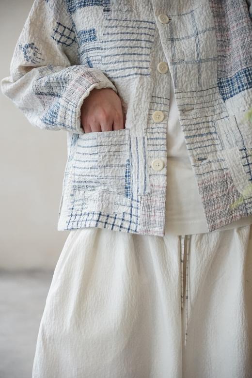 MAKU textiles｜棉质刺绣拼布夹克短外套 商品图1