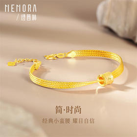 【热卖臻品】5g黄金手镯 足金时尚小蛮腰金镯子女士礼物【按克计价黄金1】MEMORA诗普琳GW301001