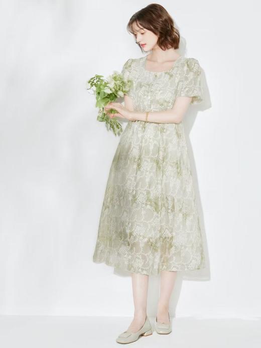 冰点价！仅限11.11！退货勿拍（不支持退）NO退 整件重工绣花｛ 连衣裙系列 ｝法式优雅绣花方领刺绣连衣裙2267-喜出 商品图1