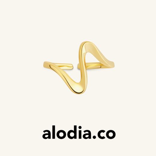 【Faye傅菁同款】alodia.co 品牌直发 心动戒指 开口可调节925银心电图素圈百搭 商品图0