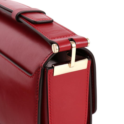 AB18S5510800REDF ANTEPRIMA 女士商务通勤简约风休闲百搭宽肩带包盖式牛皮小号单肩斜挎手提包 商品图4