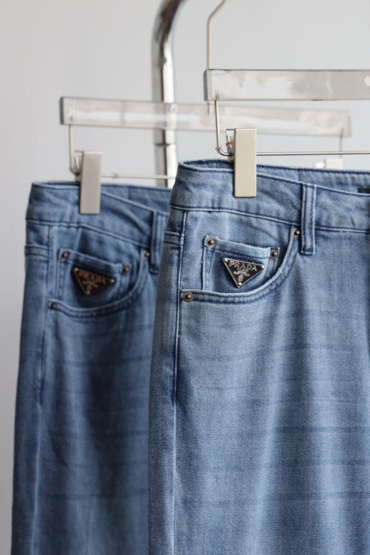P.R.D 夏季薄款 宽松直筒浅色微弹牛仔裤 NZK240 商品图5