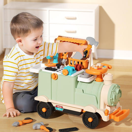 儿童节礼物！【多功能变形火车，载着宝宝勇往直前~】过家家小火车可坐人 多功能带音乐 儿童厨房玩具 3到6岁生日礼物 六一儿童节礼物-QQ 商品图2