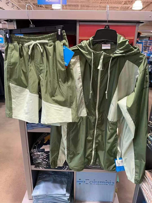 🔥💰699/套🇺🇸👨🏻哥伦比亚男士拼色运动套装‼️连帽防晒皮肤衣➕速干超舒爽男士短裤，💢春秋防风挡雨 夏日可以遮阳！实用性非常强 40UPF☀️ 商品图3