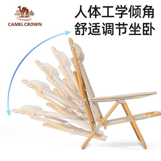 骆驼户外沙滩椅野营野餐折叠椅遮阳棚露营椅钓鱼躺椅午休午睡椅子 174BAHD693 商品图3