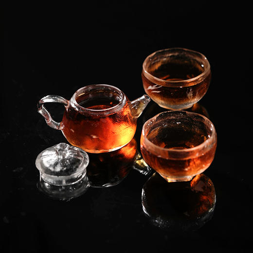 【非遗好物】水晶茶器非遗传承人何伟强手工制作水晶茶具套装 商品图1