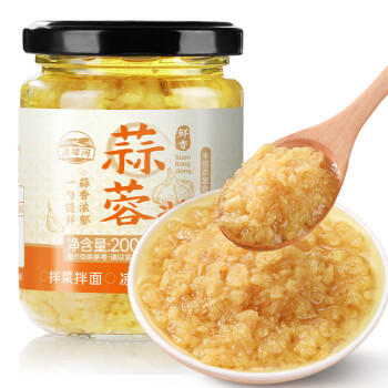 湾琴河 蒜蓉酱200g 蒜泥酱蒸粉丝扇贝大蒜酱火锅蘸料烧烤烤肉蘸料 /粮油调味 /调味品 /中式酱料 商品图5