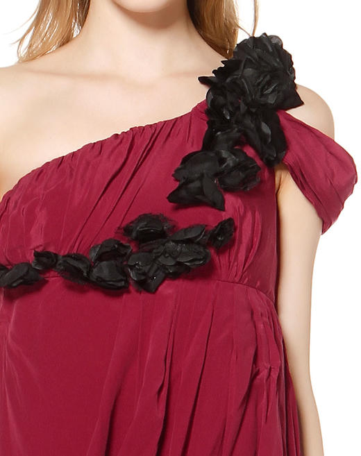 A1094433602  玛丝菲尔Marisfrolg  红色典雅贵气无袖连衣裙 商品图3