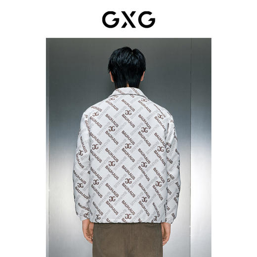 GXG男装    满身提花翻领短款羽绒服    冬季热卖羽绒服GEX1D2526154 商品图3