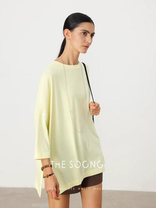 THESOONG"太舒服太舒服"极简质感软糯大版圆领上衣HWTX6682 商品图3