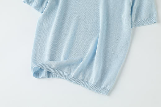 【无缝一体和纸纱V领T恤】甄选和纸混纺纱线，质地轻盈，透气清爽JZ2534-CC 商品图6