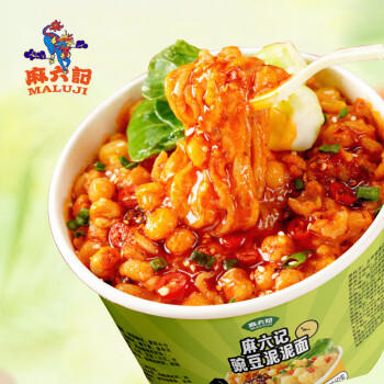麻六记 豌豆泥泥面122g*6桶 豌杂面方便面 早餐加餐 免滤水冲泡干拌面 /粮油调味 /方便食品 /方便面 商品图0