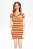 MEETLADY/米莱达 复古条纹辣妹风针织连衣裙 18447 商品缩略图5