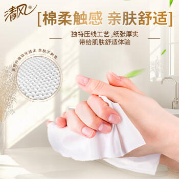 清风有芯大卷纸3层180米*12卷商用大盘纸厕所卷筒卫生纸公用装AJ00BBL /家庭清洁/纸品 /清洁纸品 /卷纸 商品图0