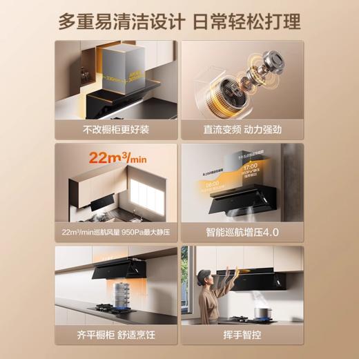 方太JND1侧吸变频22立方抽油烟机燃气灶具烟灶套装 商品图2
