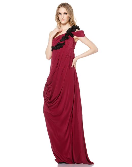 A1094433602  玛丝菲尔Marisfrolg  红色典雅贵气无袖连衣裙 商品图2