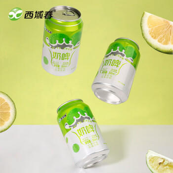 西域春 新疆小青柠味风味奶啤300mlX12罐整箱聚会畅饮风味饮料 /水饮冲调 /常温奶 /含乳饮品 商品图1