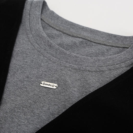 QF715斯尔丽25新款精梳棉T假两件马甲上衣配宽松舒适阔腿裤茶歇套装 商品图7