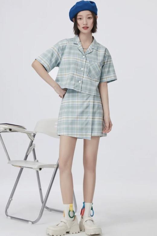 SEM/R森马 宽松撞色格纹套装 18427 商品图1