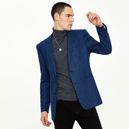 6939541500585 艾法利ALFIERI 反季清仓 优雅绅士精致斜纹羊毛单西男士外套 商品图2