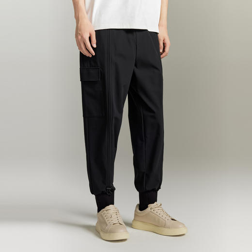 GXG男装   黑色宽松束脚休闲裤   秋季热卖 爆款休闲裤GEX10214533 商品图2