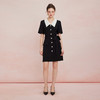 QF892斯尔丽25新款小香风系列撞色领合体修身通勤干练OL高级白领连衣裙 商品缩略图8