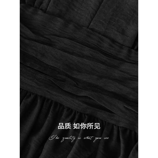 COCOBELLA赫本风法式女人味连衣裙夏仿棉麻大摆长裙FR0076-2 商品图4