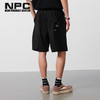 NPC潮牌口袋撞色刺绣小标垂感休闲短裤男宽松松紧腰透气NP54SR25 商品缩略图0