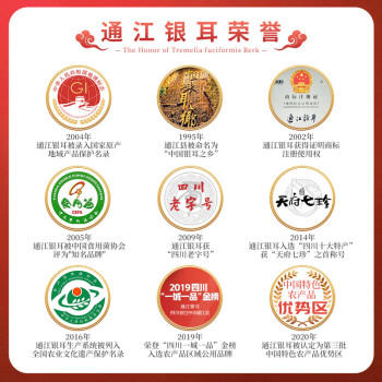 天生贵通江椴木银耳干货无硫四川特产高山生态白木耳孕妇儿童糯雪耳66克 /粮油调味 /南北干货 /菌菇干货 商品图0