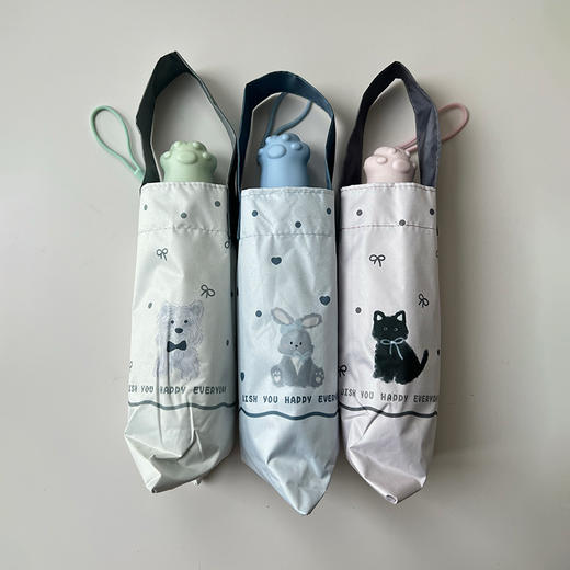 纪念日百货日常通勤蝴蝶结猫咪五折伞160703602 商品图0
