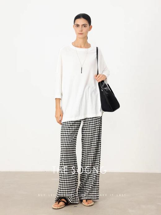 THESOONG"太舒服太舒服"极简质感软糯大版圆领上衣HWTX6682 商品图2