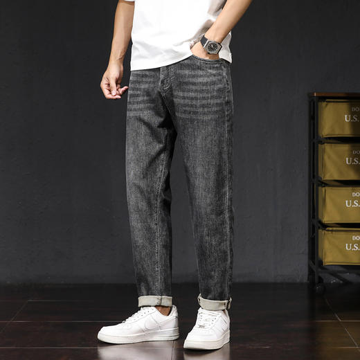 【DYG】大依优型大码牛仔裤休闲百搭长裤宽松加肥加大潮流薄款裤子胖子男士 商品图3