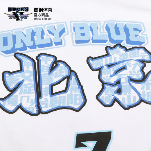 【官方正版】北京首钢 | 简约球员印号T恤白色棉质短袖柔软透气 商品图1