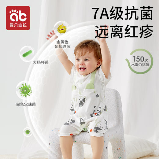 婴儿衣服夏季薄款小月龄多巴胺纯棉空调短袖男宝宝女孩外出连体衣 商品图2