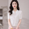 CC-101-1785含桑蚕丝短袖t恤女2025夏季薄款天丝针织衫体恤减龄上衣女 商品缩略图1