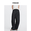 VIMAGE纬漫纪松弛遮肉百搭宽松空气裤显瘦阔腿休闲裤2025夏季新款V2305934 商品缩略图3