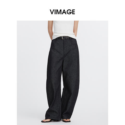 VIMAGE纬漫纪松弛遮肉百搭宽松空气裤显瘦阔腿休闲裤2025夏季新款V2305934 商品图3