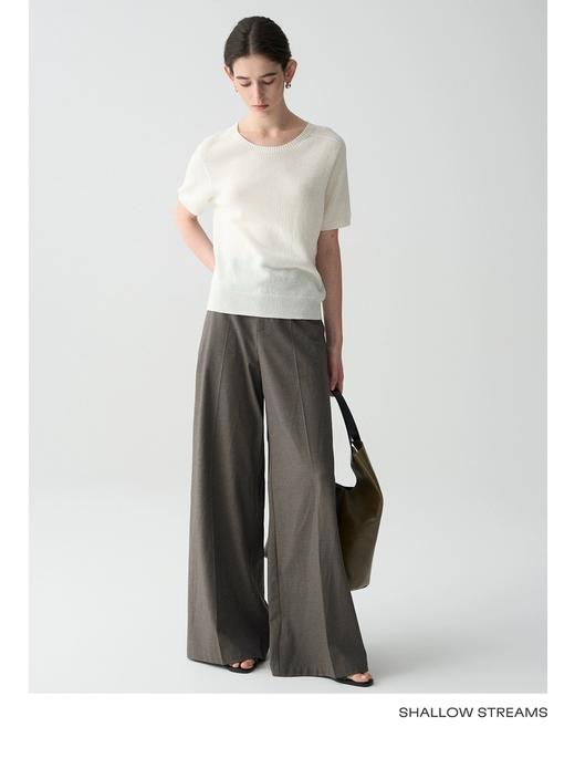 【无缝一体和纸纱圆领T恤】甄选和纸混纺纱线，质地轻盈，透气清爽JZ2531-CC 商品图5