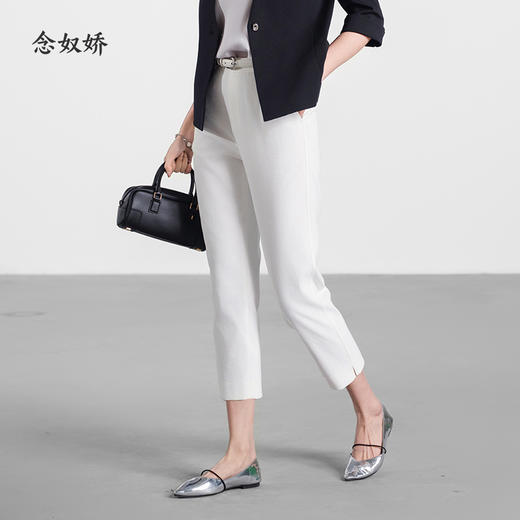 【商场同款】CNT5590 “ 夏季小白裤 ” 棉亚麻舒爽白色小脚裤 商品图5