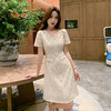 奢姿大码女装2025夏季小香风时尚连衣裙胖妹妹假口袋气质V领裙子9952821126 商品缩略图4