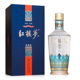 【整箱送100ml普五1瓶】红楼梦 景泰蓝 浓香型白酒  52度 500mL单瓶 500mL*6瓶整箱