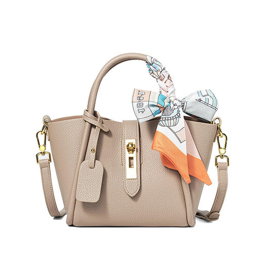 【预售3天】高级感通勤百搭单肩斜挎包女包菜篮子手提水桶托特包YY8113 商品图8